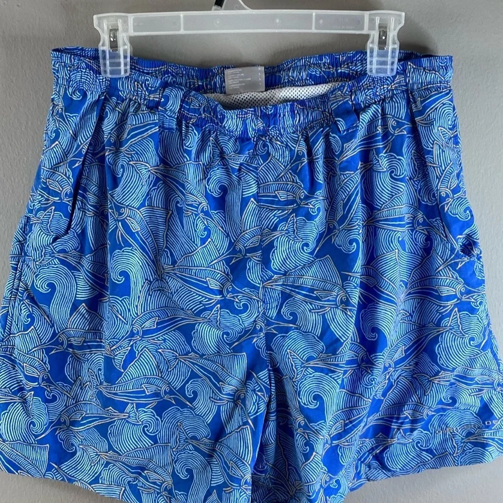 Columbia Blue Swim Trunks Quick-Dry Elastic Waist